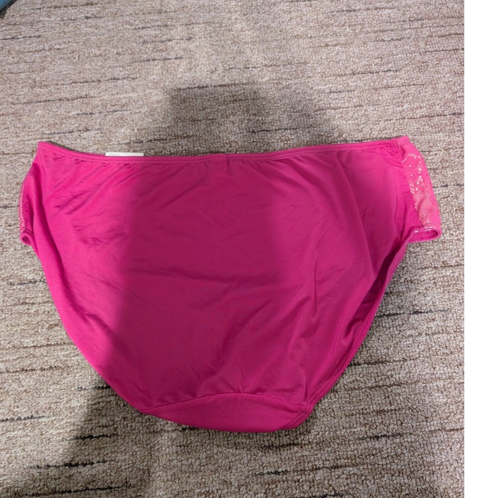Cacique Bra and Panty Set Womens 42DD 14/16 Pink Bold Lace Balconette Hipster - Picture 8 of 11